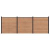 vidaXL Zaunelement 3 pcs WPC und Aluminium Braun