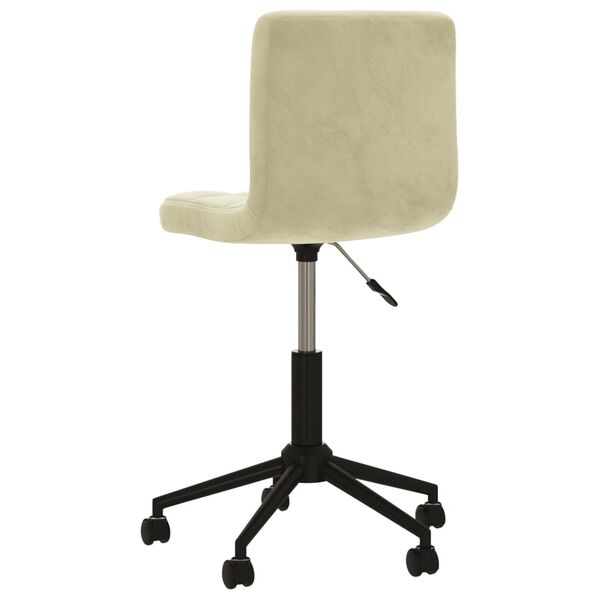 vidaXL Esszimmerstühle 6 Stk. Drehbar Creme Samt