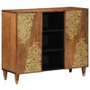 vidaXL Sideboard mit Regal Braun 90 x 33 x 75 cm Massivholz Mango