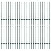 vidaXL Zaunpfosten 44 pcs Grün 140 cm Stahl