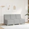 vidaXL Modulares Sofa ohne Armlehnen Himmelgrau 55 cm Stoff