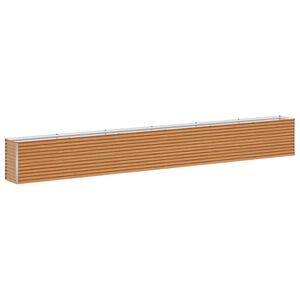 vidaXL Hochbeet Hellbraun 582 x 50 x 68 cm Verzinkter Stahl