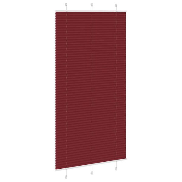vidaXL Plissee Bordeauxrot 105x200 cm Stoffbreite 104,4 cm Polyester