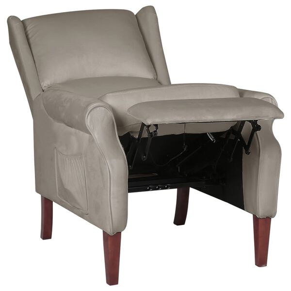 vidaXL Relaxsessel Hellgrau Samt