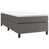 vidaXL Boxspringbettgestell Grau 90x190 cm Kunstleder