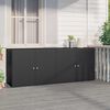vidaXL Gartenschrank Schwarz 198 x 55,5 x 80 cm Poly Rattan