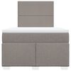 vidaXL Boxspringbett mit Matratze Taupe 120x200 cm Stoff
