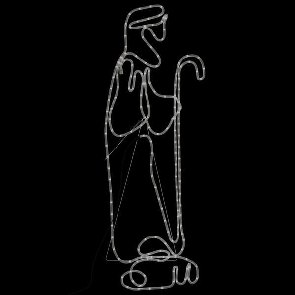 vidaXL LED-Silhouette Hirte und Lamm 168 LEDs 102,5x35 cm