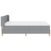 vidaXL Boxspringbett mit Matratze Hellgrau 140 x 190 cm Stoff