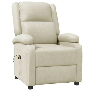vidaXL Massagesessel Creme Kunstleder