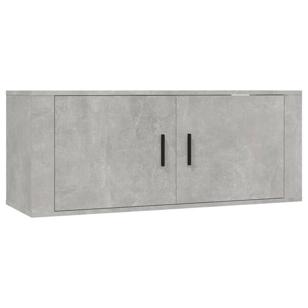 vidaXL 4-tlg. TV-Schrank-Set Betongrau Holzwerkstoff