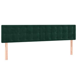 vidaXL Kopfteile Dunkelgr&uuml;n 200x5x78/88 cm Samt