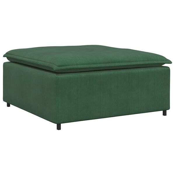 vidaXL Modulares Sofa Fußhocker-Modul Dunkelgrün 100x100x48 cm