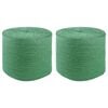 vidaXL 2 stk. 2 mm Gr&uuml;n 100% Tossa Jute