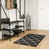 vidaXL Shaggy-Teppich PAMPLONA Hochflor Modern Schwarz Creme 60x110 cm
