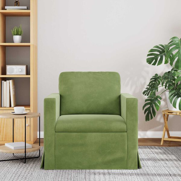 vidaXL Sofa Hellgr&uuml;n Gesamtabmessungen: 78 x 78 x 80 cm (B x T x H)