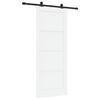 vidaXL Schiebet&uuml;r ORKDAL 86 x 211 cm Holzwerkstoff Wei&szlig; und Schwarz