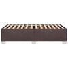 vidaXL Bettgestell ohne Matratze Dunkelbraun 100x200 cm Stoff