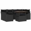 vidaXL Garten Essgruppe mit Kissen 7 pcs Schwarz und Braun
