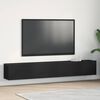vidaXL TV-Schr&auml;nk 2 pcs Schwarz 100 x 30 x 30 cm Holzwerkstoff