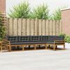 vidaXL Outdoor-Sofagarnitur mit Kissen 5 pcs Natur und Anthrazit