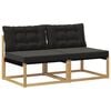 vidaXL Outdoor Mittelsofa Massivholz Akazie Wei&szlig;