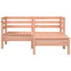 vidaXL Gartensofa 2-Sitzer mit Hocker Massivholz Douglasie