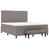 vidaXL Boxspringbett mit Matratze Taupe 180 x 200 cm Stoff