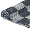 vidaXL Chindi-Teppich Handgewebt Denim 80x160 cm Blau