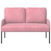 vidaXL Sofas mit Kissen 110cm Rosa Sperrholz