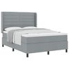vidaXL Boxspringbett mit Matratze Hellgrau 160 x 200 cm Stoff