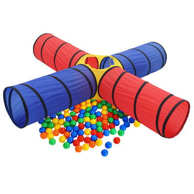 vidaXL Spieltunnel mit 250 Bällen Mehrfarbig
