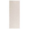 vidaXL Teppich ZIZUR Creme 80x200 cm Jute-Optik Indoor und Outdoor