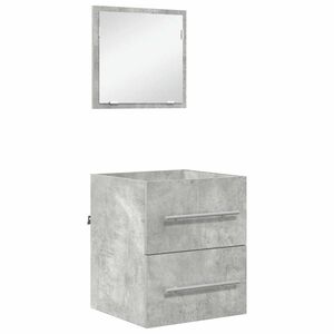 vidaXL Badezimmerm&ouml;bel-Set Grau 41 x 38,5 x 48 cm Sperrholz und Metall