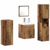 vidaXL Badezimmerm&ouml;bel-Set Wandmontiert 4 pcs Altholz Holzwerkstoff