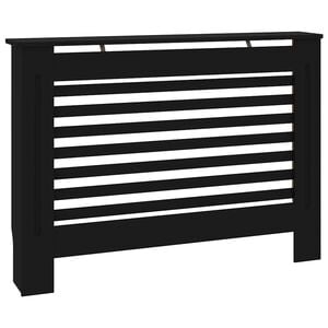vidaXL Heizk&ouml;rperverkleidung Schwarz 112x19x81,5 cm MDF
