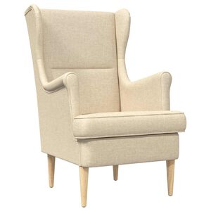 vidaXL Sessel Creme Stoff