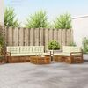 vidaXL Outdoor-Sofagarnitur mit Kissen 6 pcs Natur und Creme