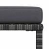 vidaXL Modular-Fußhocker mit Kissen Grau Poly Rattan