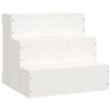 vidaXL Haustiertreppe Wei&szlig; 40x37,5x35 cm Massivholz Kiefer