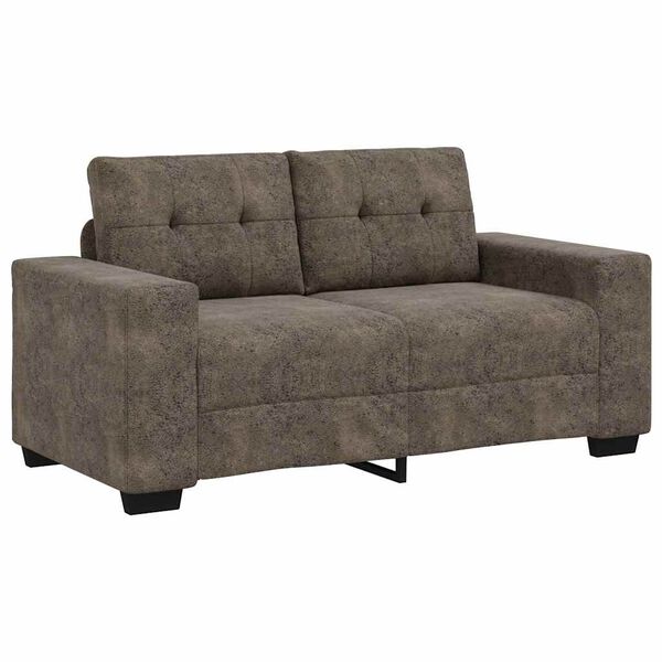 vidaXL | Sofa | 2 pcs Dunkelgrau 221 x 78 x 80 cm Kunstleder
