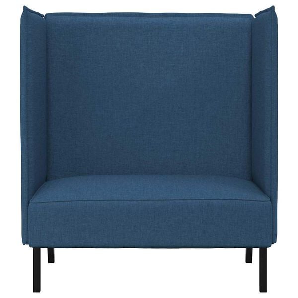 vidaXL Hoher R&uuml;cken Sofa 101cm Blau Stoff