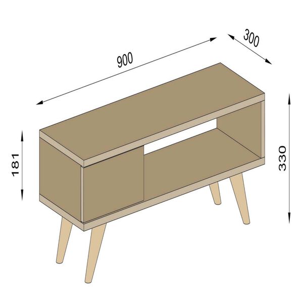 Homemania TV-Schrank Maya 90x30x33 cm Walnussbraun