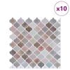 vidaXL Lanturn Fliese 10 pcs Beige 27 x 27 cm Polyurethan und PET
