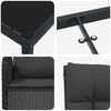 vidaXL Garten Essgruppe mit Kissen 9 pcs Schwarz Poly-Rattan