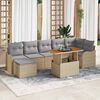 vidaXL Garten-Sofa-Set mit Kissen 8 pcs Beige und Hellgrau