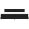 vidaXL Boxspringbett mit Matratze Schwarz 200 x 200 cm Stoff