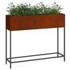 vidaXL Hochbeet Gartenpflanzer Rostig 100 x 26 x 82 cm Wetterfeststahl
