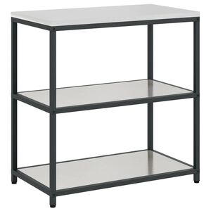 vidaXL K&uuml;chenregal HATTEM Silber 90 x 50 x 92 cm Stahl