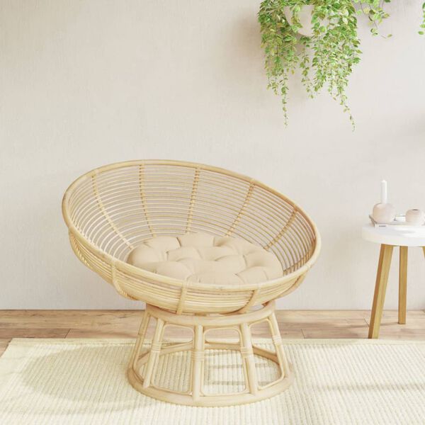 vidaXL Kissen Rund Beige &Oslash; 60 x 11 cm Oxford-Gewebe